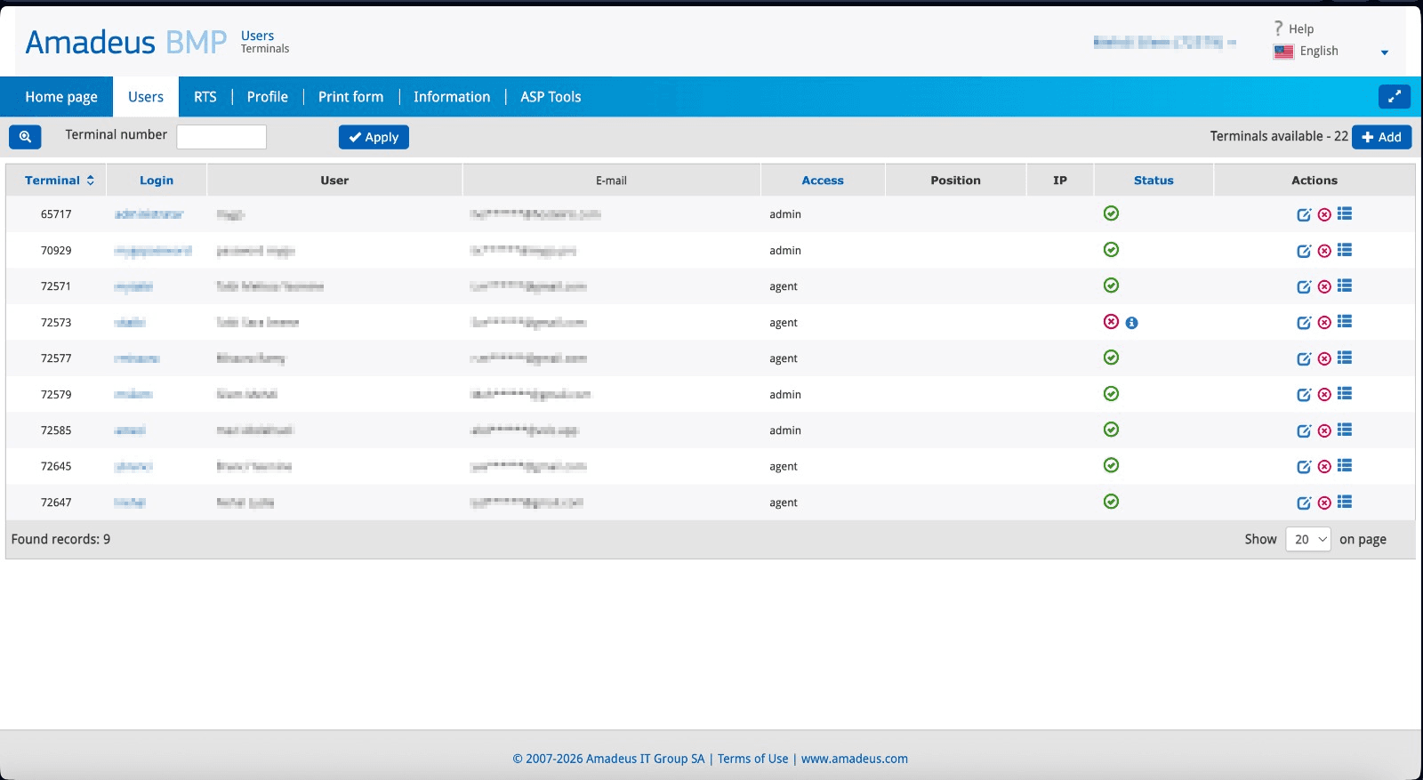 RTS User Management